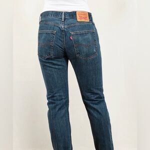 Levi's Medium Blue High-Rise Straight-Leg Jeans